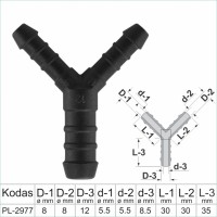 8x12 mm Y-Piece Reducer Plastic Barbed Connector Joiner Tube Hose Pipe Fitting – PL-2977