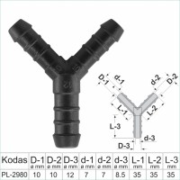 10x12 mm Y-Piece Reducer Plastic Barbed Connector Joiner Tube Hose Pipe Fitting – PL-2980