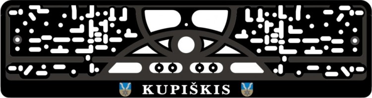 Number plate holder 520×110 mm, black – R3-217 Number plate holder 520×110 mm, black – R3-217