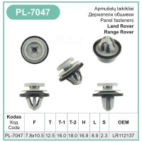 Grey Sealed Wheel Arch Rocker Moulding Clips LR112137 – PL-7047