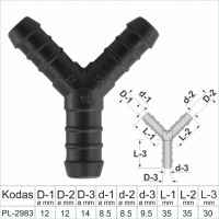 12x14 mm Y-Piece Reducer Plastic Barbed Connector Joiner Tube Hose Pipe Fitting – PL-2983
