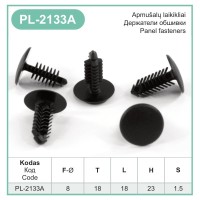 Black Plastic Fir Tree Trim Clips 7mm Hole, 18mm Head Car Universal Plugs – PL-2133A