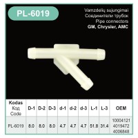Nylon Vacuum Hose Y Connector 1/4 x 1/4 x 1/4 10004121 – PL-6019