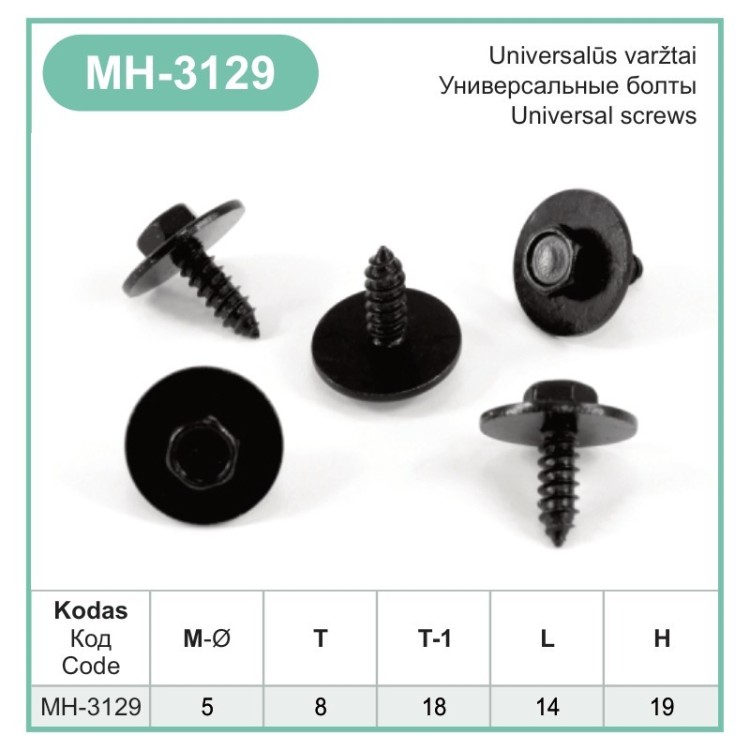 Screw Ø 5 mm – MH-3129 Screw Ø 5 mm – MH-3129