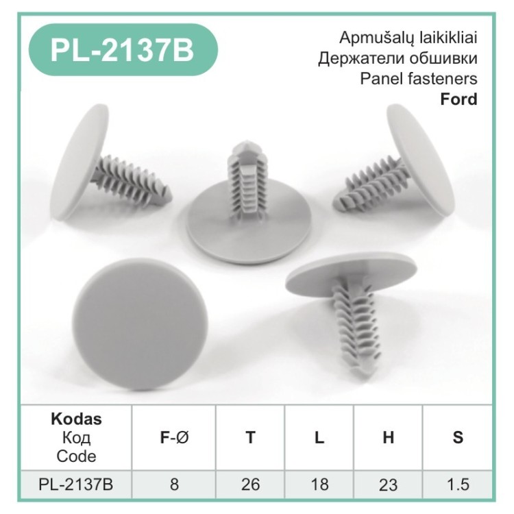 Grey Plastic Fir Tree Trim fixings Clips 7mm Hole, 26mm Head Car Van Button – PL-2137B Grey Plastic Fir Tree Trim fixings Clips 7mm Hole, 26mm Head Car Van Button – PL-2137B