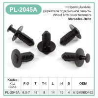 Black Plastic Bumper Trim Clips Rivets Wheel Arch Lining Fits Mercedes – PL-2045A
