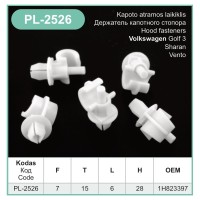 Bonnet stay clip Ø 7 mm for Seat, Škoda, Volkswagen – PL-2526