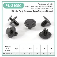 6mm Hole Dark Gray Plastic Trim Clips Bumpers Wing Liner Splashguars Arch – PL-2165C