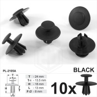 Push Fit Plastic Rivet Clips Hole 8mm Wheel Arch Lining Bumper Engine Guard – PL-2105A