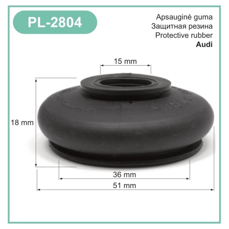 UNIVERSAL 15/36/18 Rubber Tie Rod End Ball Joint Dust Boots Dust Cover Boot Gaiters 15x36x18 mm – PL-2804