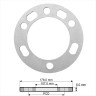 Universal Aluminium Wheel Spacers Shims 6mm 5 Or 6 Stud Pattern Adaptor – RK-0603