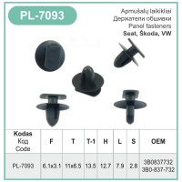 Black Door Mirror Corner Trim Panel Retainer Clips 3B0837732 – PL-7093