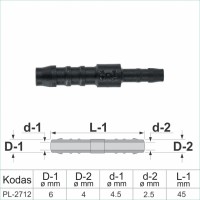 4 mm I-Piece Reducer Plastic Barbed Connector Joiner Tube Hose Pipe Fitting – PL-2712