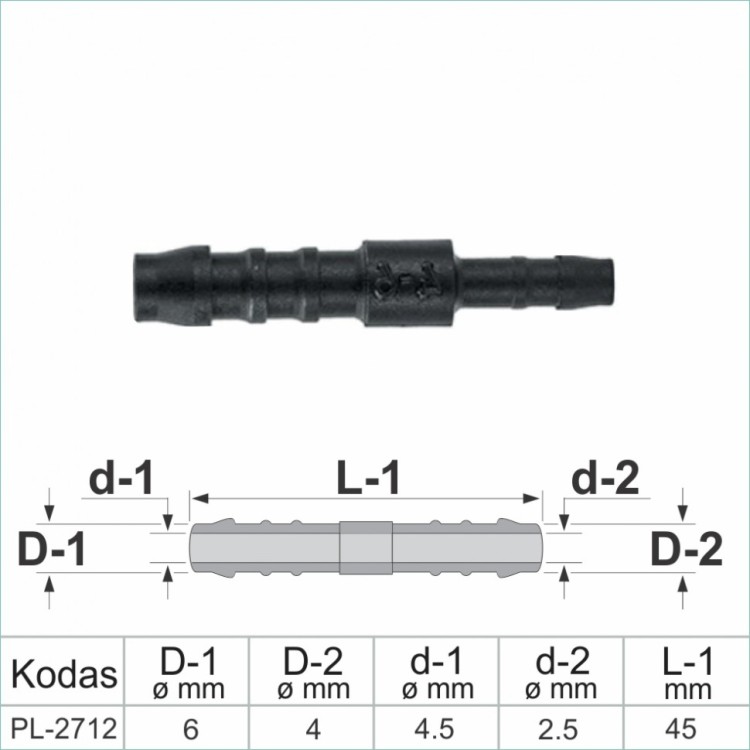 4 mm I-Piece Reducer Plastic Barbed Connector Joiner Tube Hose Pipe Fitting – PL-2712