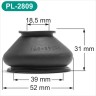 UNIVERSAL 18.5/39/31 Rubber Tie Rod End Ball Joint Dust Boots Dust Cover Boot Gaiters 18.5x39x31 mm – PL-2809