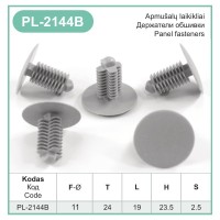 Grey Plastic Fir Tree Trim Spruce Clips 10mm Hole 24mm Head Car Panel Fixing – PL-2144B