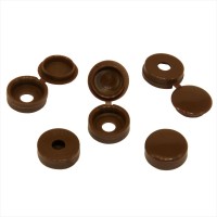 Hazelnut Wood Brown PLASTIC SCREW COVER CAPS HINGED FOLD OVER SIZE 6g/8g GAUGE – FX-H-17