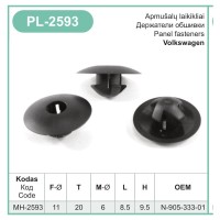 Trim panel clip Ø 11 mm for Volkswagen – PL-2593