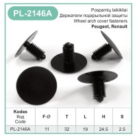 Black Plastic Fir Tree Trim Clips Buttons Spruce 10mm Hole 32mm Head Car Van – PL-2146A