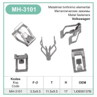 Metal speed nut clip Ø 12.8 mm for Volkswagen – MH-3101
