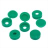SMALL LIGHT GREEN PLASTIC SCREW COVER CAPS HINGED FOLD OVER SIZE 6g or 8g GAUGE – FX-LG-08