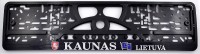 Embossed number plate frame with lettering "Kaunas Lietuva" with the Lithuanian coat of arms and the EU flag – R3-40224