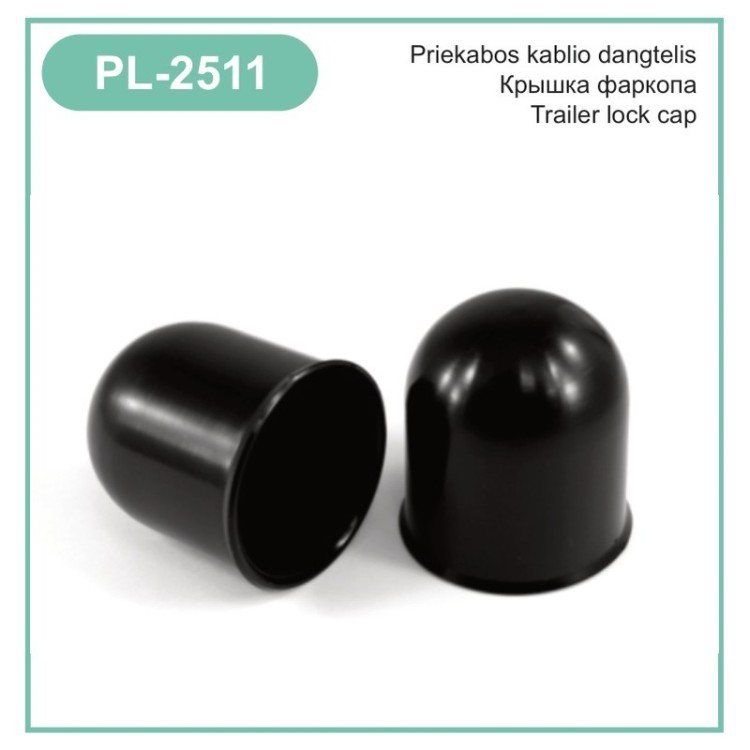 50mm Black Tow Ball bar Cap Cover Towing Car Caravan Trailer Towball hitch x3 – PL-2511