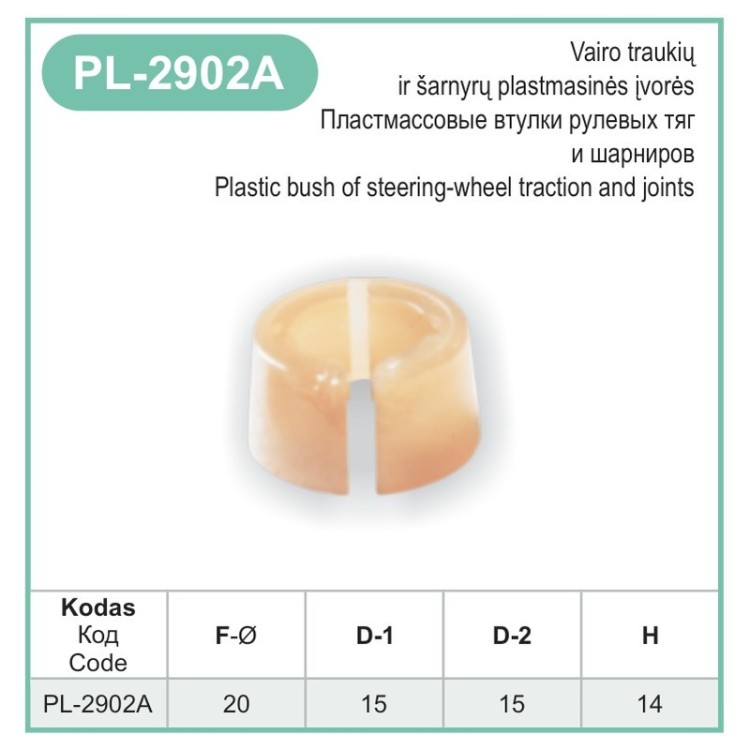 Linkage & joint bush for Audi, BMW, Opel and more – PL-2902A