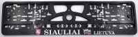 Embossed number plate frame with lettering "Šiauliai Lietuva" with the Lithuanian coat of arms and the Lithuanian flag – R3-40243