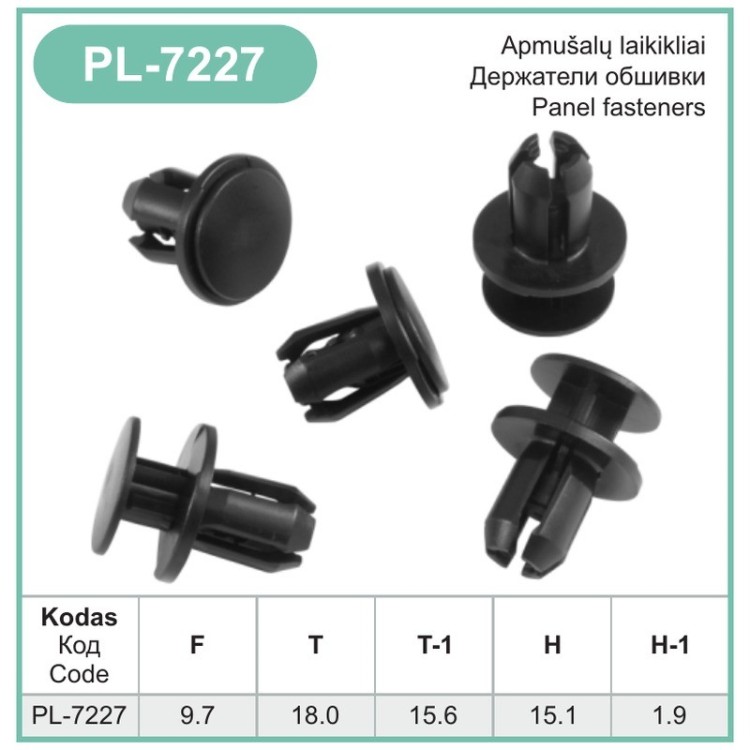 Black Wheel Arch Liner Push Rivet Clips FJ170000 – PL-7227