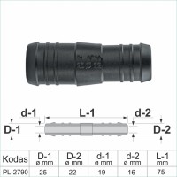 22 mm I-Piece Reducer Plastic Barbed Connector Joiner Tube Hose Pipe Fitting – PL-2790