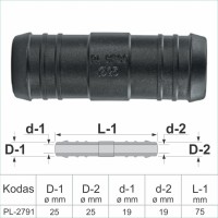 25 mm I-Piece Plastic Barbed Connector Joiner Tube Hose Pipe Fitting – PL-2791