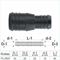 25 mm I-Piece Reducer Plastic Barbed Connector Joiner Tube Hose Pipe Fitting – PL-2924