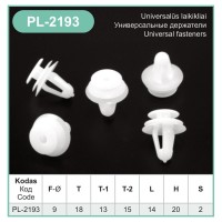 Push-in clip with head Ø 9 mm for Toyota – PL-2193