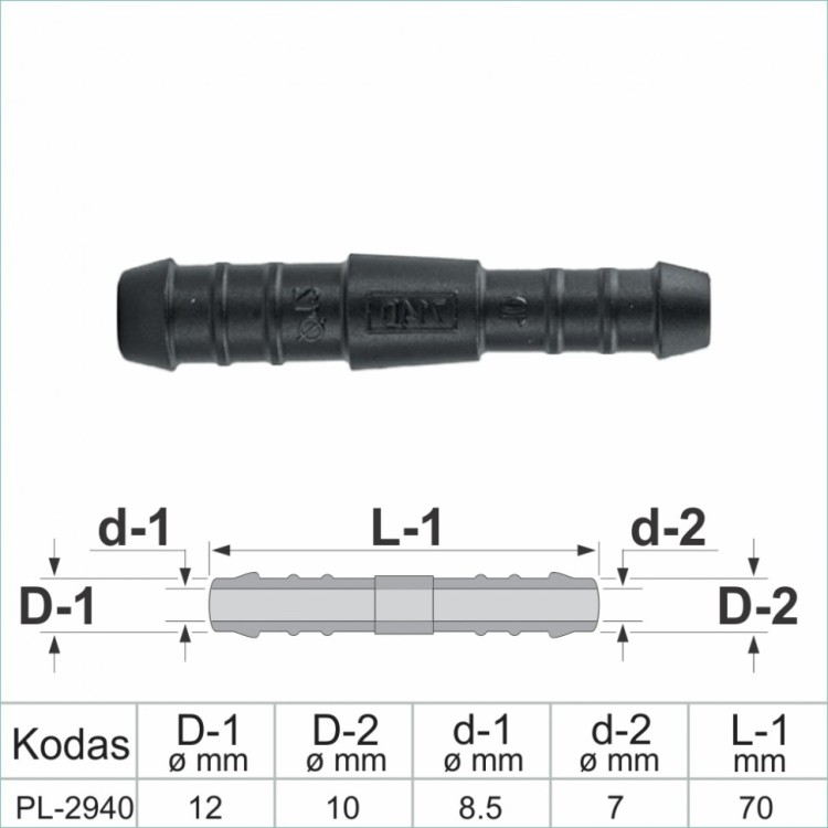 10 mm I-Piece Reducer Plastic Barbed Connector Joiner Tube Hose Pipe Fitting – PL-2940