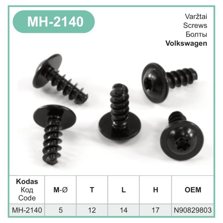Screw Ø 5.2 mm for Audi, Seat, Škoda and more – MH-2140