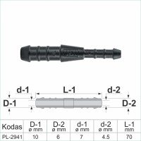 6 mm I-Piece long Reducer Plastic Barbed Connector Joiner Tube Hose Pipe Fitting – PL-2941