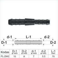 8 mm I-Piece Reducer Plastic Barbed Connector Joiner Tube Hose Pipe Fitting – PL-2942