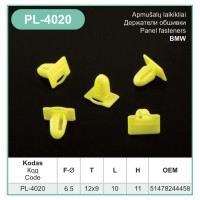 Trim panel clip Ø 6.5 mm for BMW – PL-4020