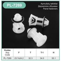 White Black Side Skirt Body Cover Mounting Clips A0009911495 – PL-7269