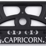Embossed number plate frame with chrome zodiac sign "OŽIARAGIS" (Capricorn) – R3-40341
