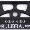 Embossed number plate frame with chrome-plated lettering zodiac sign "SVARSTYKLĖS" (Libra) – R3-40361