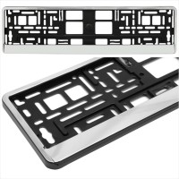 Number plate holder 520×110 mm, chrome – M-6611