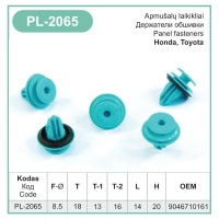 Plastic Pillar Trim Board Panel Door Card Clips With Seal Gasket Fit Toyota – PL-2065