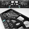 Embossed number plate frame "UKRAINE" with the Ukrainian flag and coat of arms – R3-40461 Embossed number plate frame "UKRAINE" with the Ukrainian flag and coat of arms – R3-40461