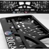 Embossed number plate frame with lettering "Latvija Riga" – R3-40651 Embossed number plate frame with lettering "Latvija Riga" – R3-40651