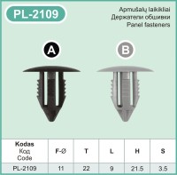 Fir tree clip Ø 11 mm for Alfa Romeo, Audi, BMW and more – PL-2109C