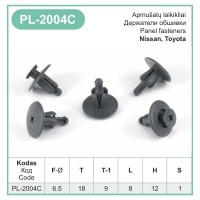 6.5-7mm Dark Grey Plastic Trim Push Rivet Pin Clips Fastener Bumpers Panel – PL-2004C