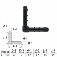 90 degree hose connector Elbow Mender Barbed Joiner Tubing Fittings Pipe Adapter – PL-2743