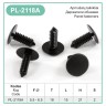Black Plastic Fir Tree Trim Clips 6mm Hole 18mm Head Car Van Push In Button – PL-2118A